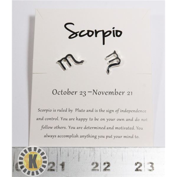 NEW SCORPIO THEMED STUD EARRINGS