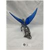 Image 2 : 9.5 by 8 inches wide Chrome Hood Ornament Horse with Wings