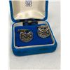 Image 2 : Pair of Sterling Silver Tiki Cufflinks