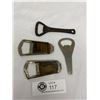 Image 4 : Lot of 4 Vintage Advertising Bottle Openers Hotel West Vancouver Schwepps Saskatoon Etc