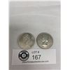 Image 2 : 1959 and 1966 Canadian Silver 50cent Coins