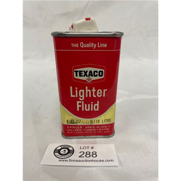 Circa 1972 Texaco 4 Ounce Lighter Fluid Tin