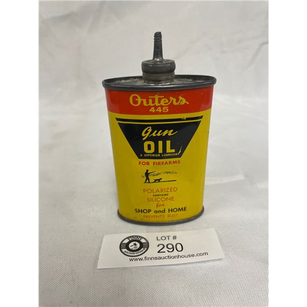 Nice 3 Ounce Outers 445 Gun Oil Tin