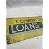 Image 2 : Wooden Hand Painted E.Connors Loans Co. Vintage Sign