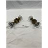 Image 1 : Antique Glass and Brass Door Knob Set - 2