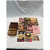 Image 1 : 2 Antique Finger Jointed Wooden Recipe Boxes and Asst of Vintage Cookbooks and Recipe Magazines