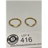 Image 2 : I inch Diameter 14k Italian Gold Hoop Earrings