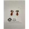 Image 1 : Pair of Amber TearDrop Earrings