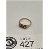 Image 2 : 10K Gold Ring with Pearl and Ruby