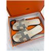 Image 2 : Pair of Hermes Sandals Size 39 New Original Box w Bag