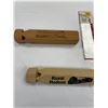 Image 2 : 2 Wooden Whistles with Train Timetables Canadian Pacific etc