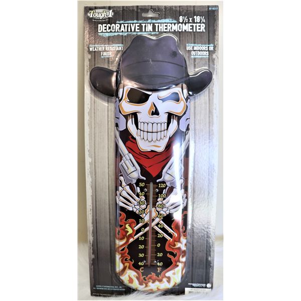 Decorative Tin Thermometer Skull ALL PROCEEDS DONATED TO LAKELAND