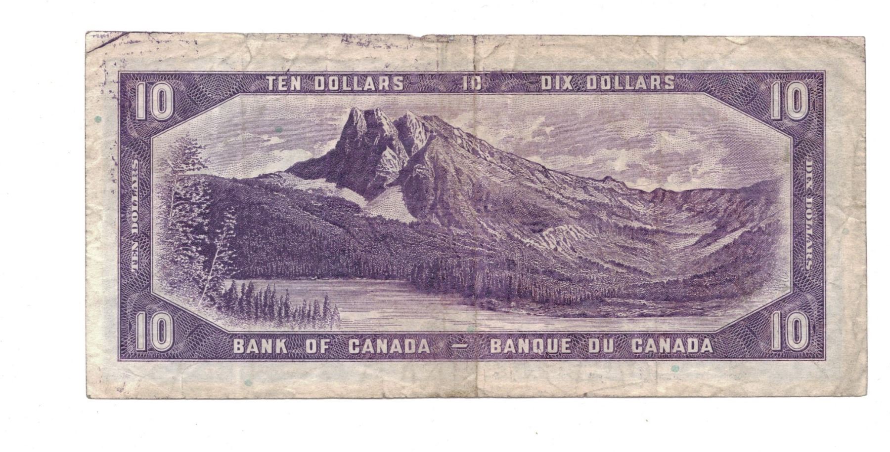 BeattieCoyne 1954 Canadian Ten Dollar Bill