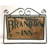Image 3 : A PAINT-DECORATED WROUGHT IRON SIGN