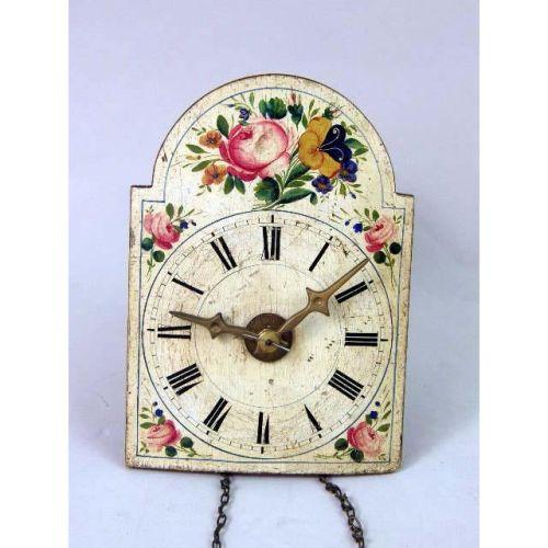 A PAINTED DIAL "WAG ON THE WALL" CLOCK