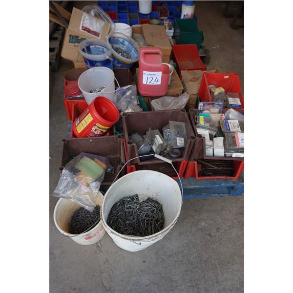 Misc Pails of Nails and Screws