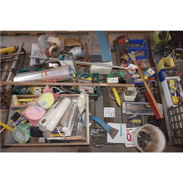 Misc items on pallet.