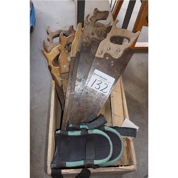 Box of Handsaws and Mitre Box