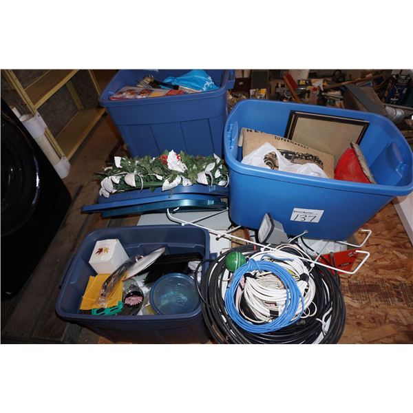 Tubs of Decorations.