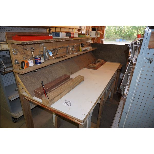 Wood Stand and Contents.