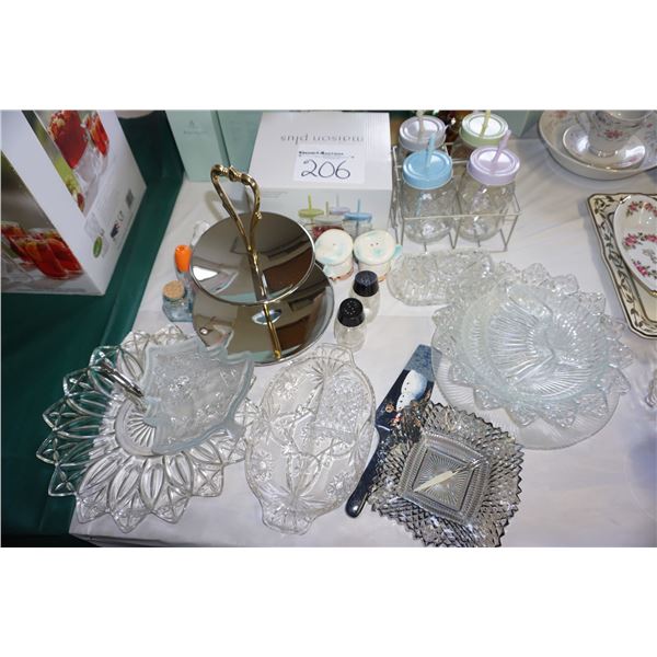 Glassware, Salt & Pepper Sets, Glass Jars.
