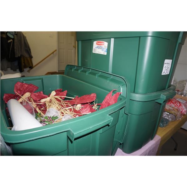 3Totes of Wedding Decorations.