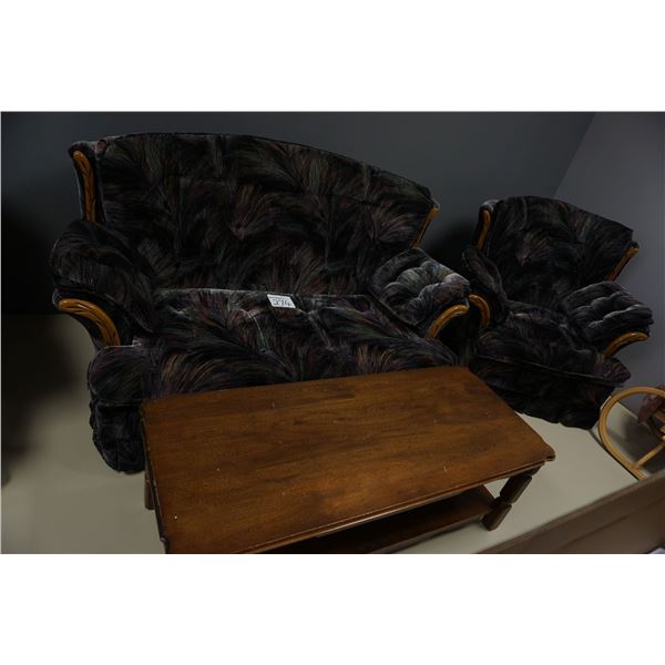 Loveseat, Chair & Coffee Table.