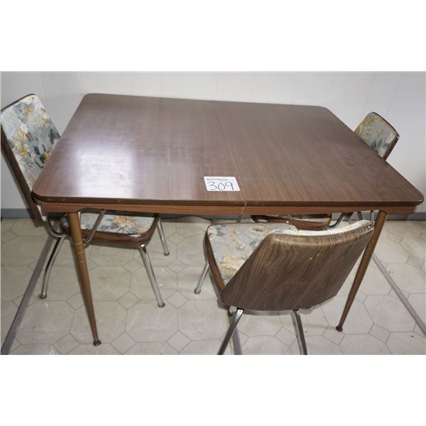 Chrome Table & 3 Chairs.