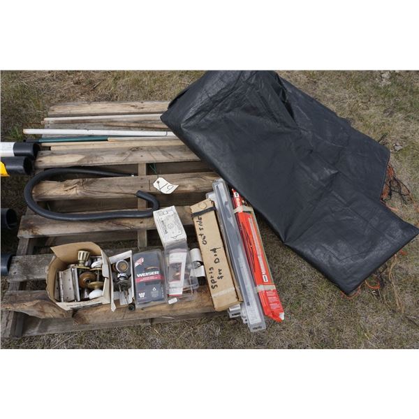 28ft x 51ft Tarp, Windshield Wipers, Door Knobs.