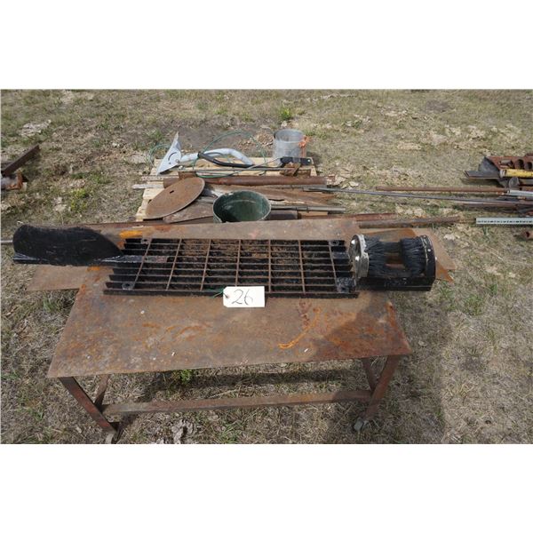 Steel Grate, Steel Bench, Misc Metal.