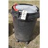 Image 1 : Rubbermaid Garbage Can with contents - tarps.