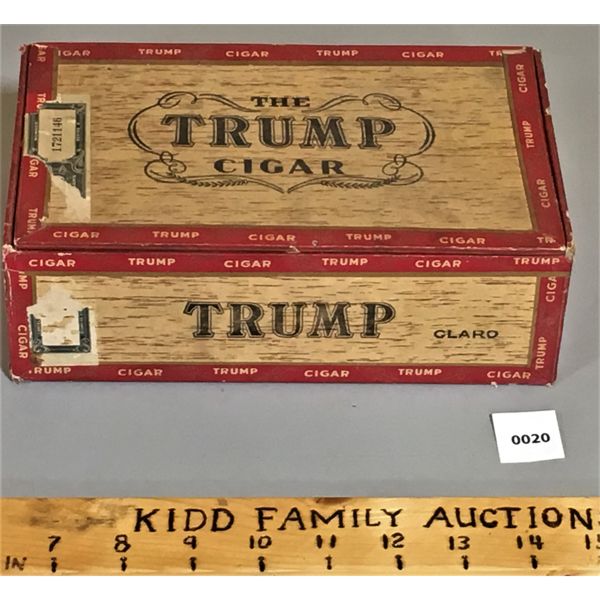 VINTAGE TRUMP CIGAR BOX - Kidd Family Auctions