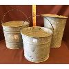 Image 1 : LOT OF 3 - GALVANIZED PAILS & SAP BUCKET