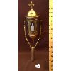 Image 1 : BRASS CHURCH LANTERN W/ CANDLE - 16 INCHES
