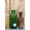 Image 1 : LOT OF 2 - MINI OIL LAMP & FH PFUNDER MEDICINE BOTTLE