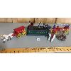 Image 1 : TOY LOT - CAST MECHANICAL BANK, FIRE & ICE TRUCKS, QTY OF CLAY MARBLES