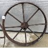 Image 2 : LOT OF 2 - METAL GARDEN WHEELS 