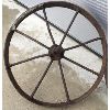 Image 3 : LOT OF 2 - METAL GARDEN WHEELS 