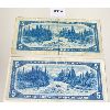 Image 2 : LOT OF 2 - 1954 QUEEN ELIZABETH 5 DOLLAR BILLS