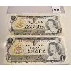 Image 1 : LOT OF 2 - 1973 ONE DOLLAR BILLS W/ SEQUENTIAL S/N's