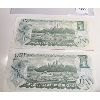 Image 2 : LOT OF 2 - 1973 ONE DOLLAR BILLS W/ SEQUENTIAL S/N's