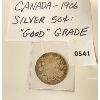Image 1 : 1906 CND SILVER 50 CENT COIN - GOOD GRADE