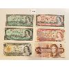 Image 1 : LOT OF 6 - CND ONE & TWO DOLLAR BILLS - 1954 TO 1986 - CIRCULATED