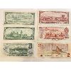 Image 2 : LOT OF 6 - CND ONE & TWO DOLLAR BILLS - 1954 TO 1986 - CIRCULATED