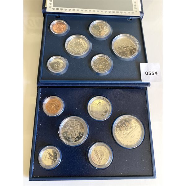 LOT OF 2 - 1984 & 1987 RCM SPECIMEN SETS W/ ORIG BOXES