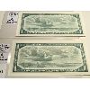 Image 2 : 1954 CND ONE DOLLAR UNCIRCULATED BILLS W/ SEQUENTIAL S/N