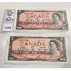 Image 1 : 1954 TWO DOLLAR UNCIRCULATED BILLS W/ SEQUENTIAL S/N 