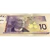 Image 1 : 2001 CND TEN DOLLAR BILL - UNCIRCULATED