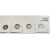 Image 2 : LOT OF 4 - 1872 / 1899 / 1900 / 1902 CND 25 CENT COINS - RARE