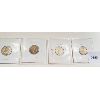 Image 2 : LOT OF 4 - US SILVER DIMES 1916 - 1942